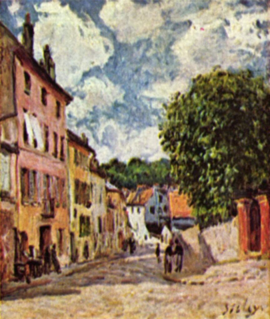 Street in Moret Sur Loing (1892) - Alfred Sisley Tablo