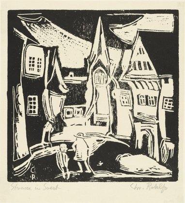 Street in Soest (1911) - Christian Rohlfs Tablo