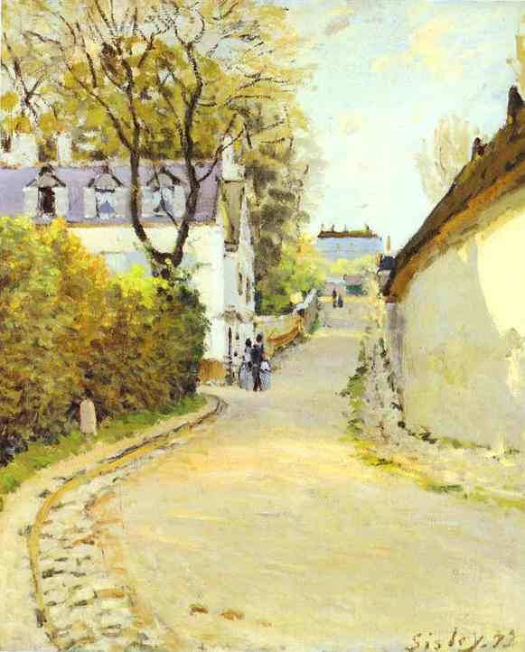 Street in Ville d Avray (1873) - Alfred Sisley Tablo