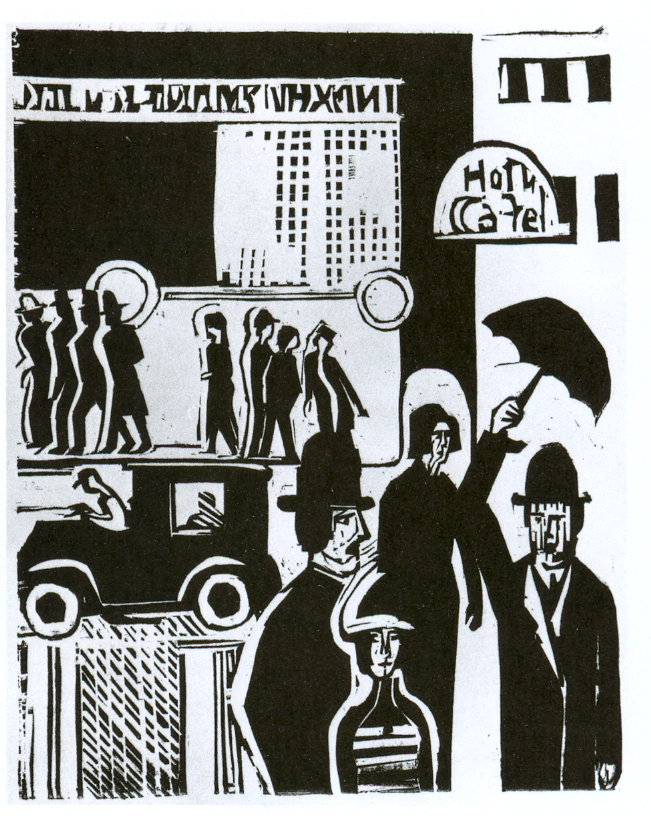 Street in the Rain (1926) - Ernst Ludwig Kirchner Tablo