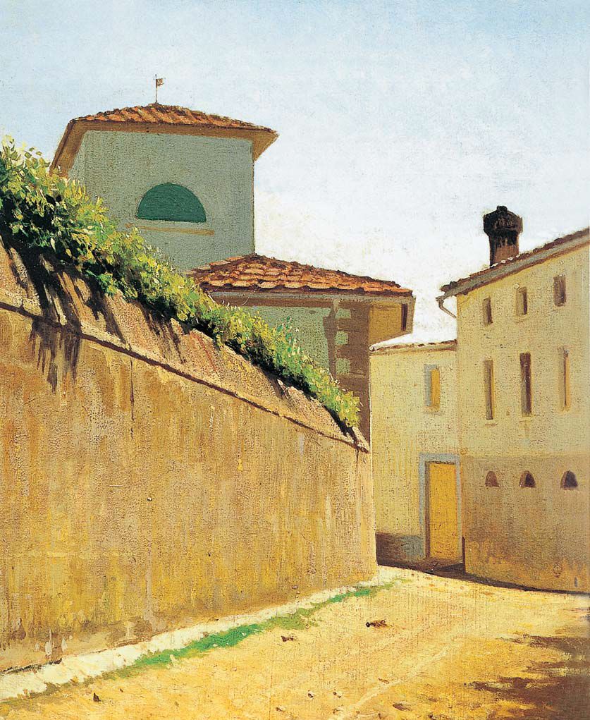 Street in the sun (1862) - Giuseppe Abbati Tablo