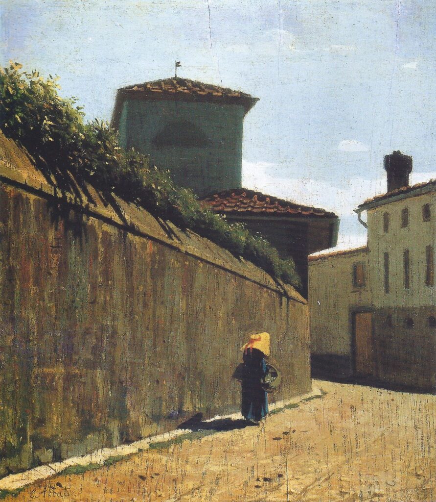 Street in the sun (1863) – Giuseppe Abbati Tablo