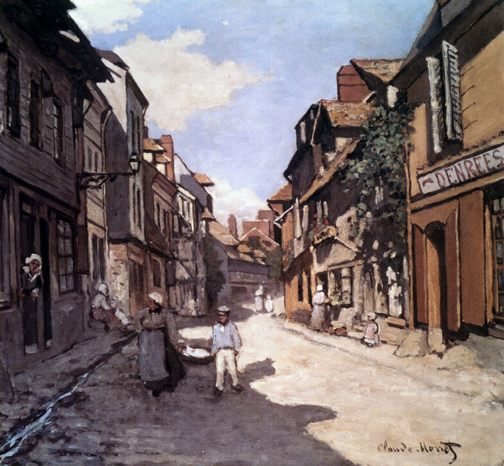 Street of the Bavolle Honfleur (1864) - Claude Monet Tablo