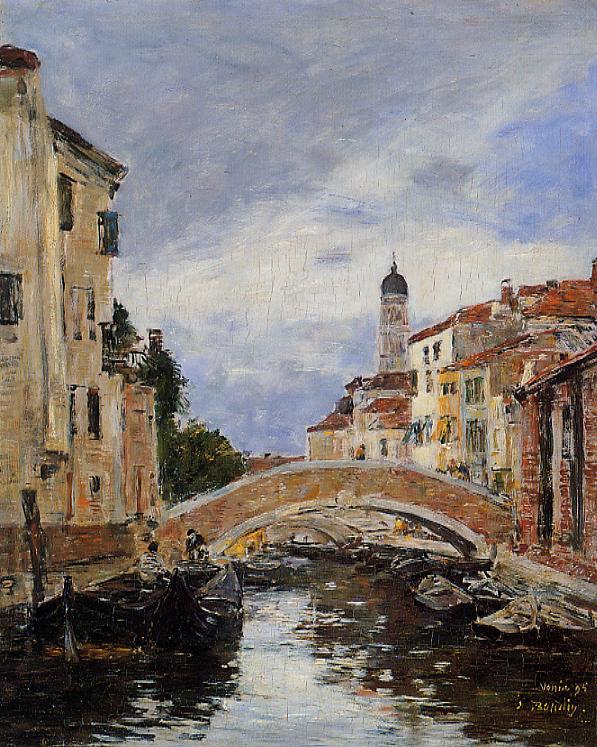 Street, Antibes (1893) - Eugène Boudin Tablo