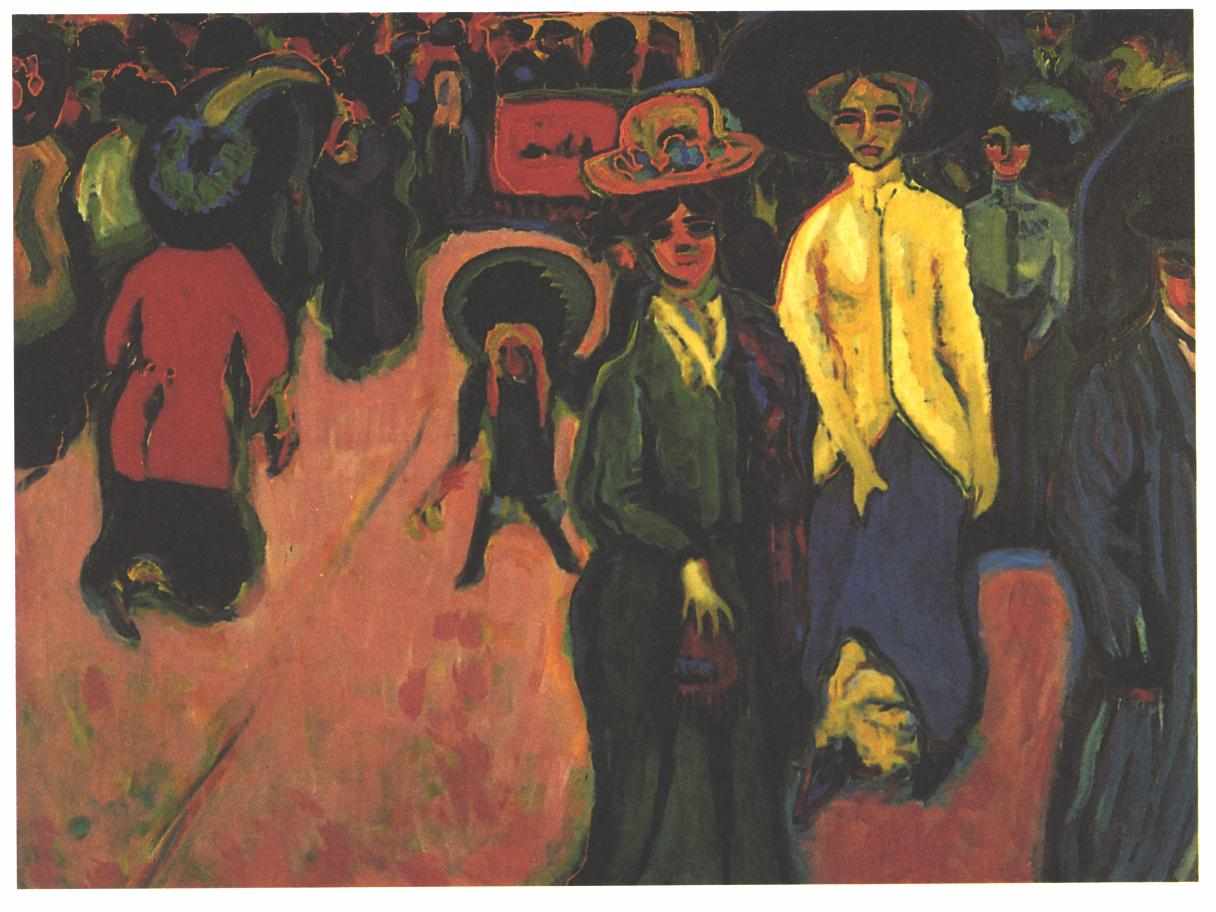 Street, Dresden (1908) - Ernst Ludwig Kirchner Tablo