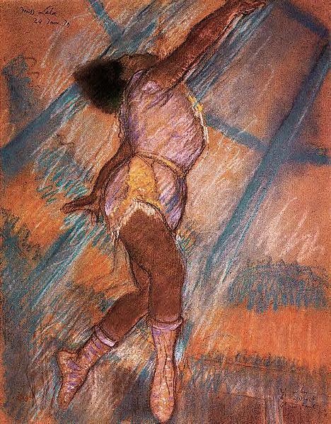Study for 'La La at the Cirque Fernando' (1879) - Edgar Degas Tablo
