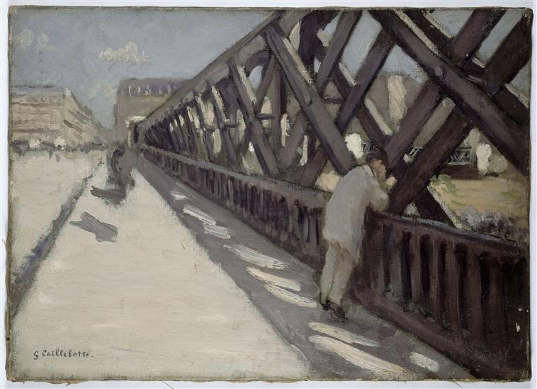 Study for Le Pont De L'Europe (1876) - Gustave Caillebotte Tablo