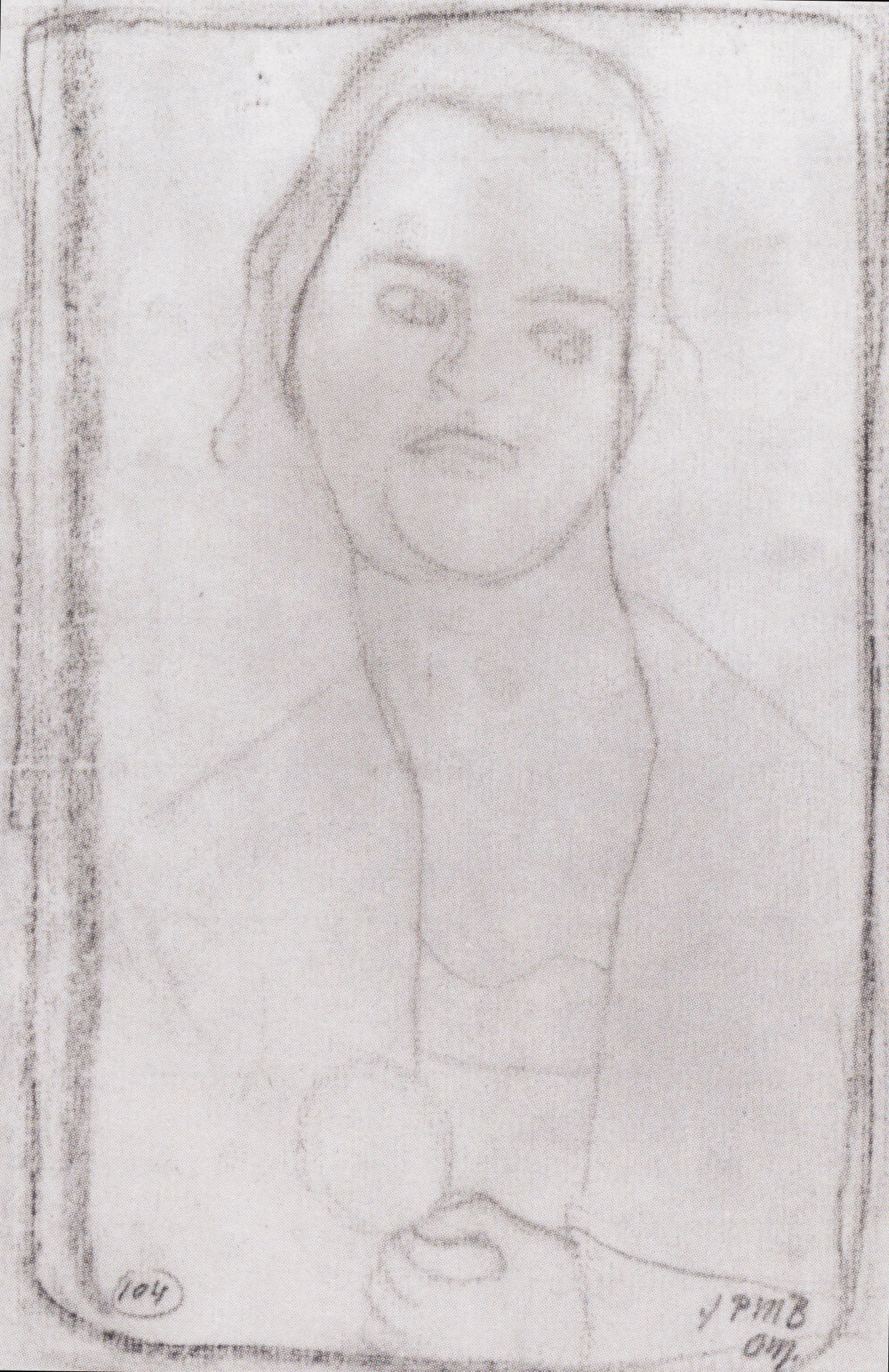 Study for Portrait of Clara Rilke Westhoff (1905) - Paula Modersohn-Becker Tablo