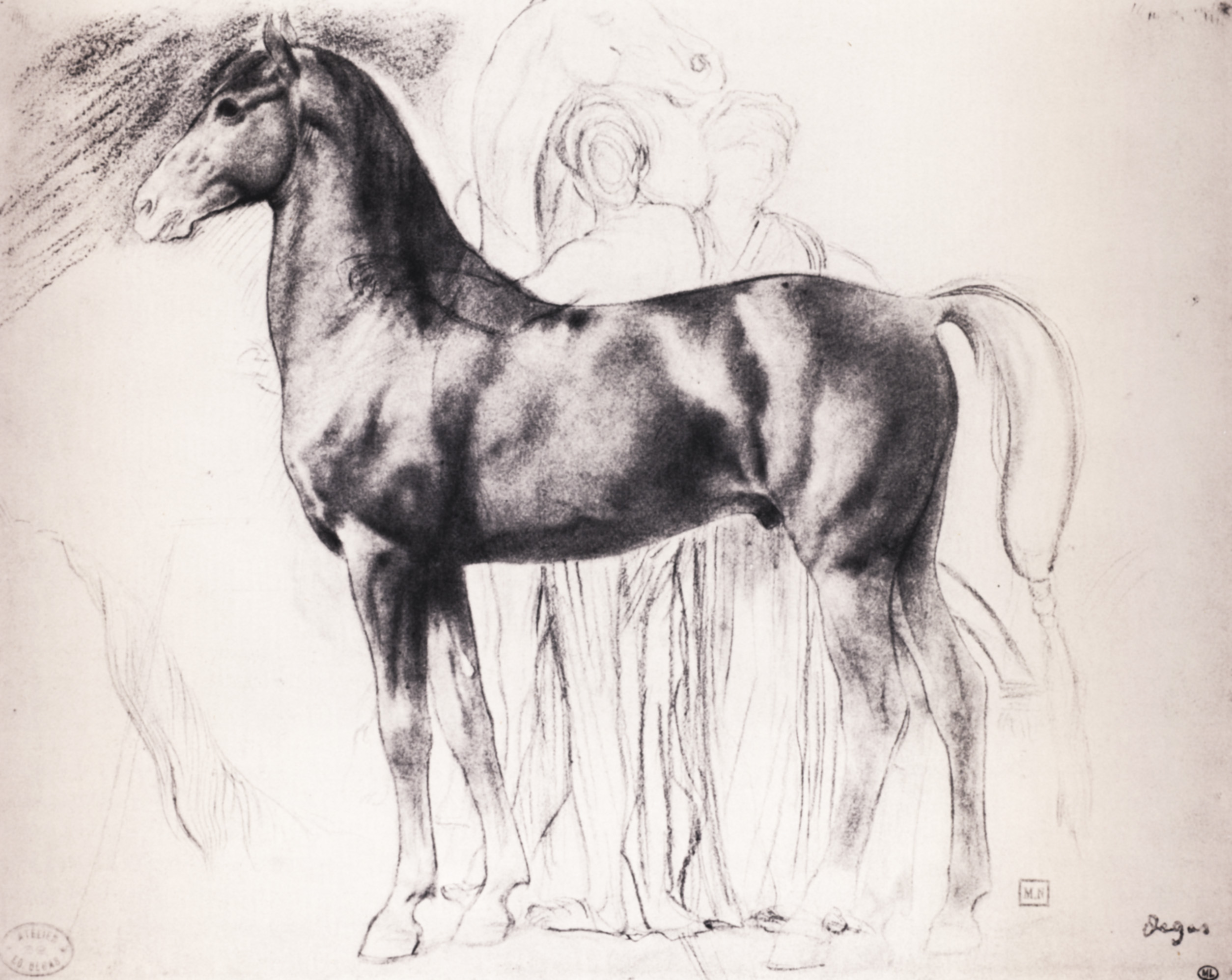 Study for Semiramis Building Babylon (1861) - Edgar Degas Tablo