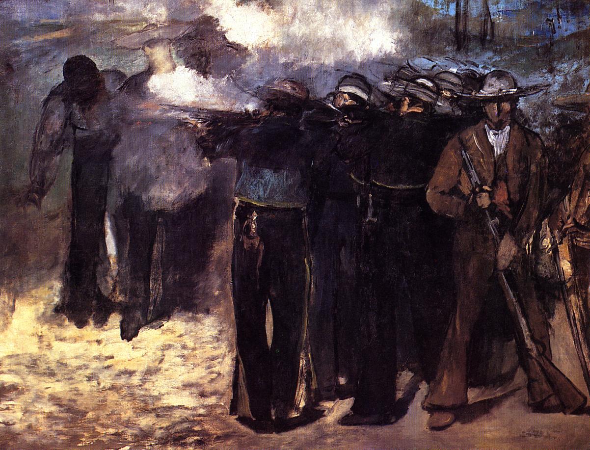 Study for The Execution of Emperor Maximilian (1867) - Edouard Manet Tablo
