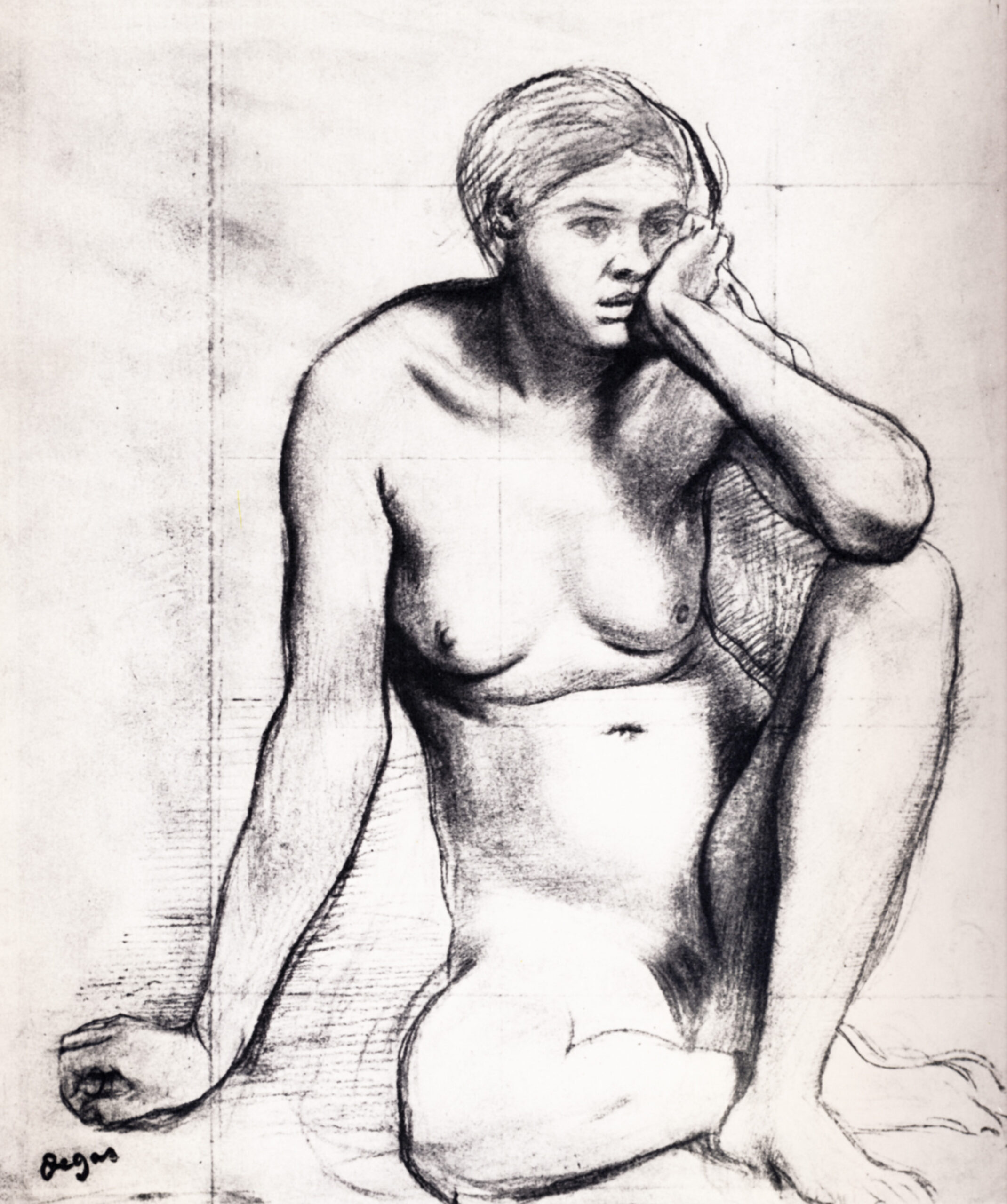 Study for the Medieval War Scene (1865) - Edgar Degas Tablo