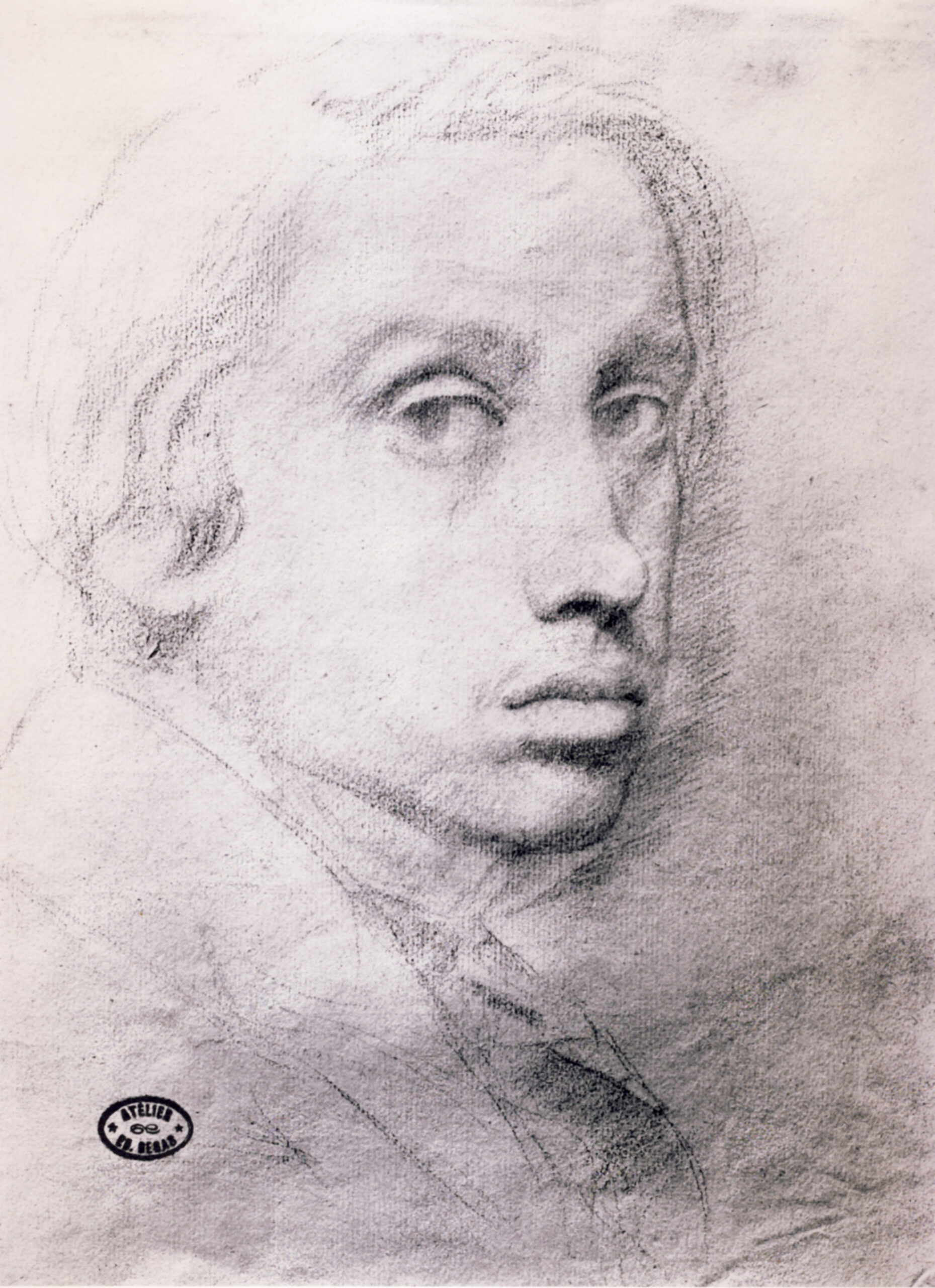 Study for the Self Portrait (1855) - Edgar Degas Tablo
