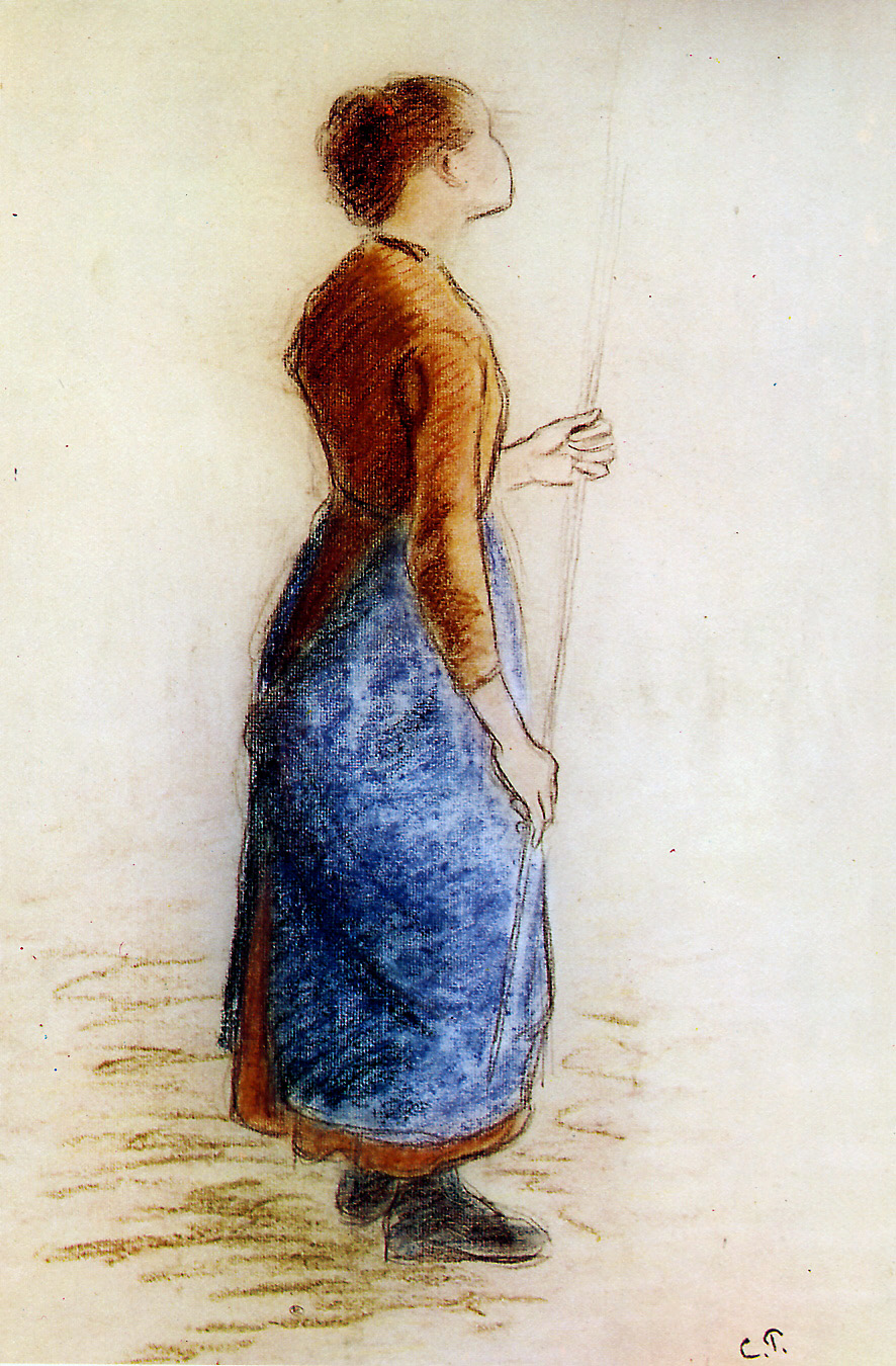 Study for the apple picker - Camille Pissarro Tablo