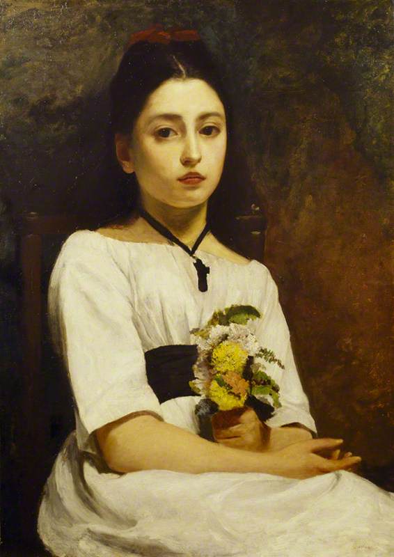 Study of a Girl in White - James Charles Tablo