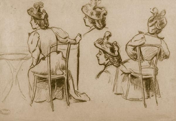 Study of figures (1894) - Federico Zandomeneghi Tablo