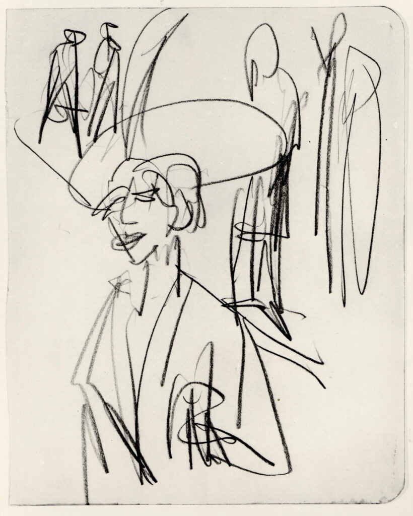 Study on Red Tart (1914) - Ernst Ludwig Kirchner Tablo