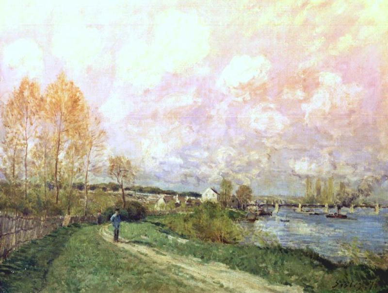 Summer at Bougival (1876) - Alfred Sisley Tablo