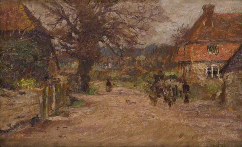 Summer, the Village Road (1900) - James Charles Tablo