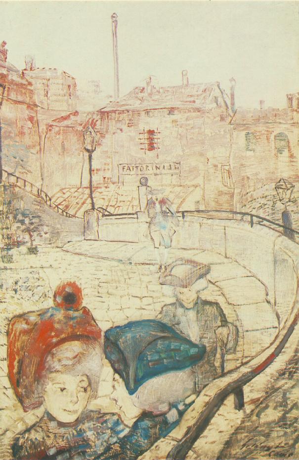 Sunday Afternoon in Como (1912) - Lajos Gulácsy Tablo