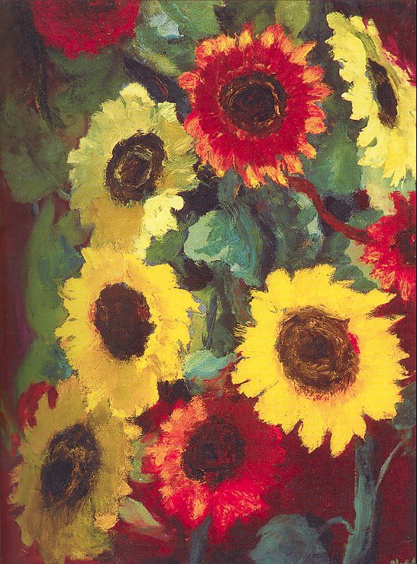Sunflowers (1917) - Emil Nolde Tablo