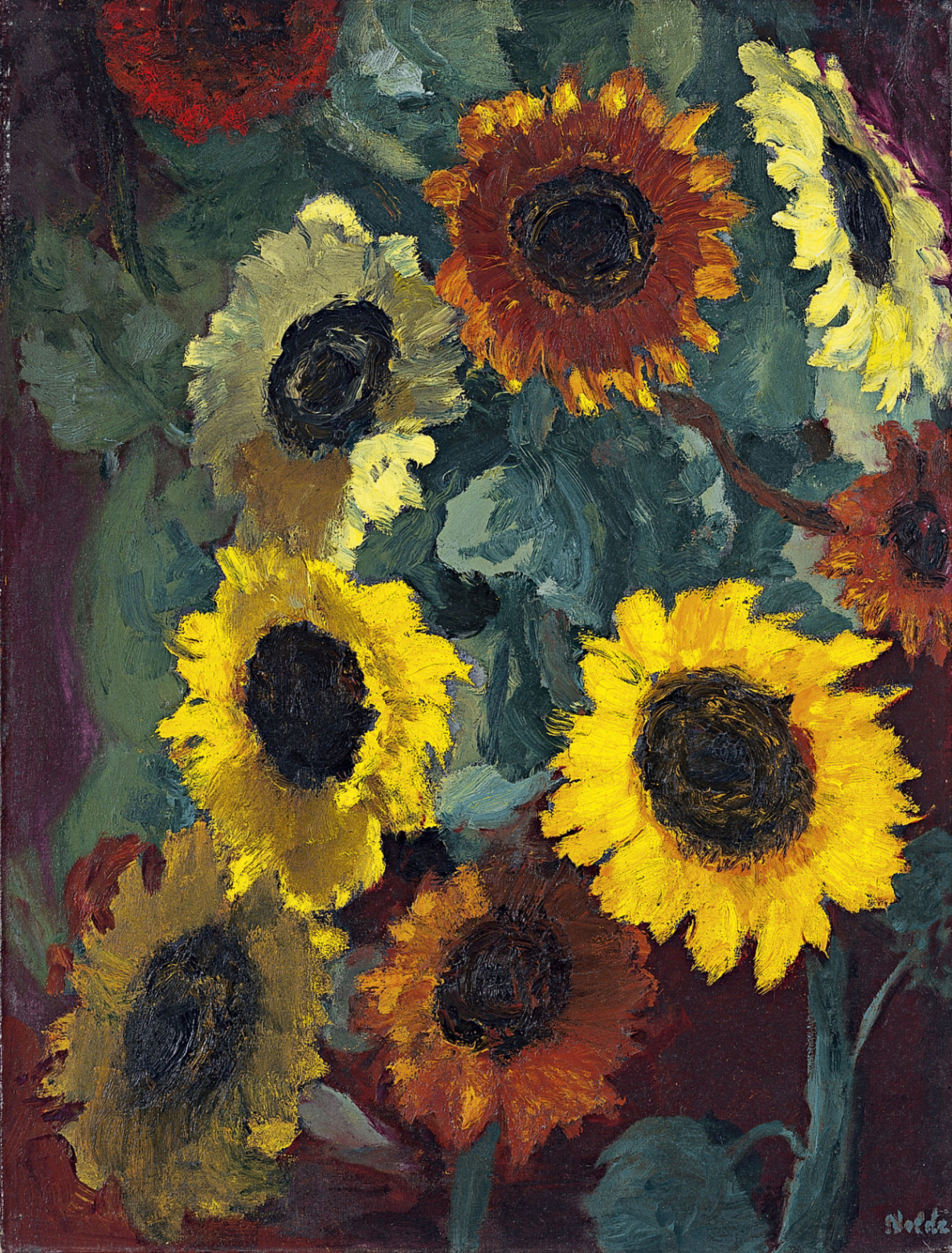 Sunflowers (1936) - Emil Nolde Tablo