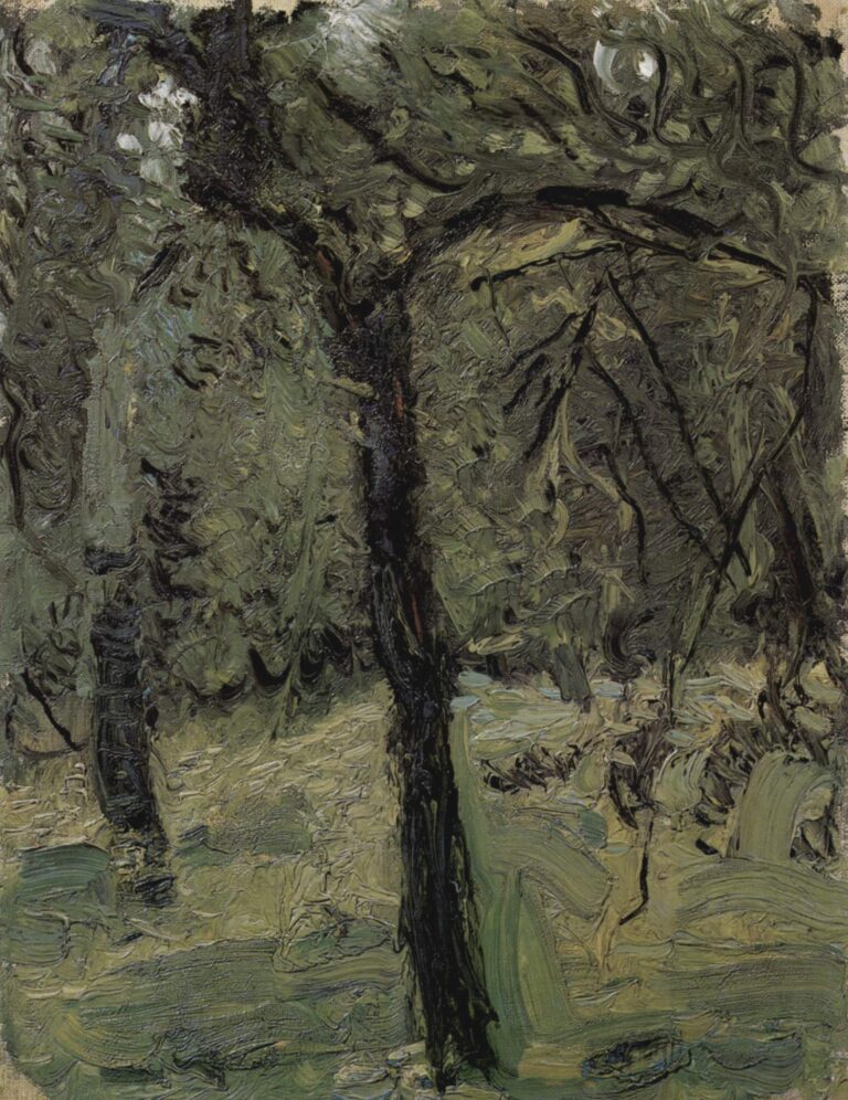 Sunny meadow with fruit trees (1908) – Richard Gerstl Tablo