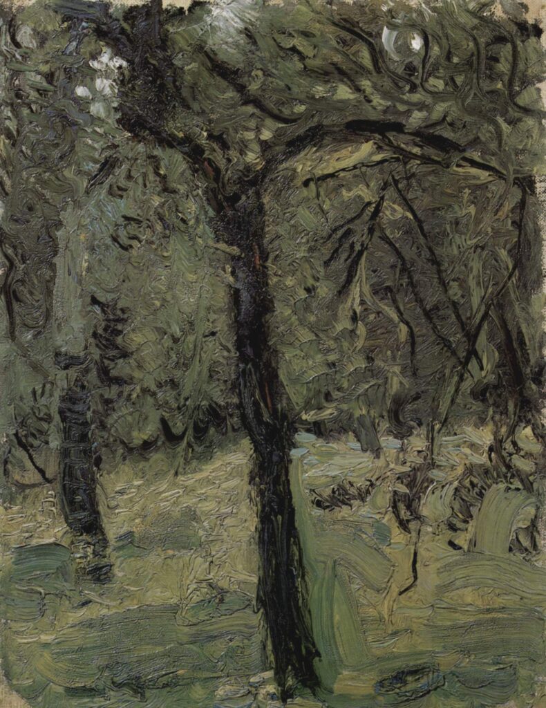 Sunny meadow with fruit trees (1908) - Richard Gerstl Tablo