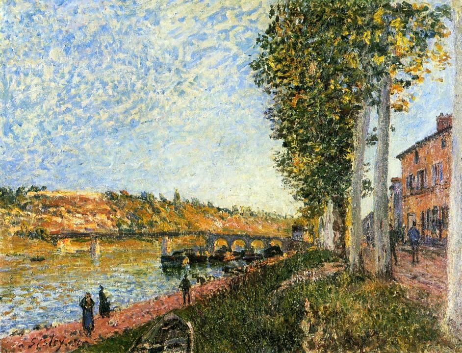 Sunrise at Saint Mammes (1880) - Alfred Sisley Tablo