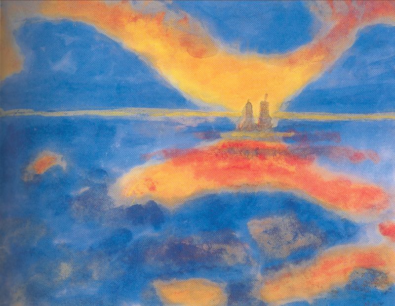Sunrise at the sea (1927) - Emil Nolde Tablo