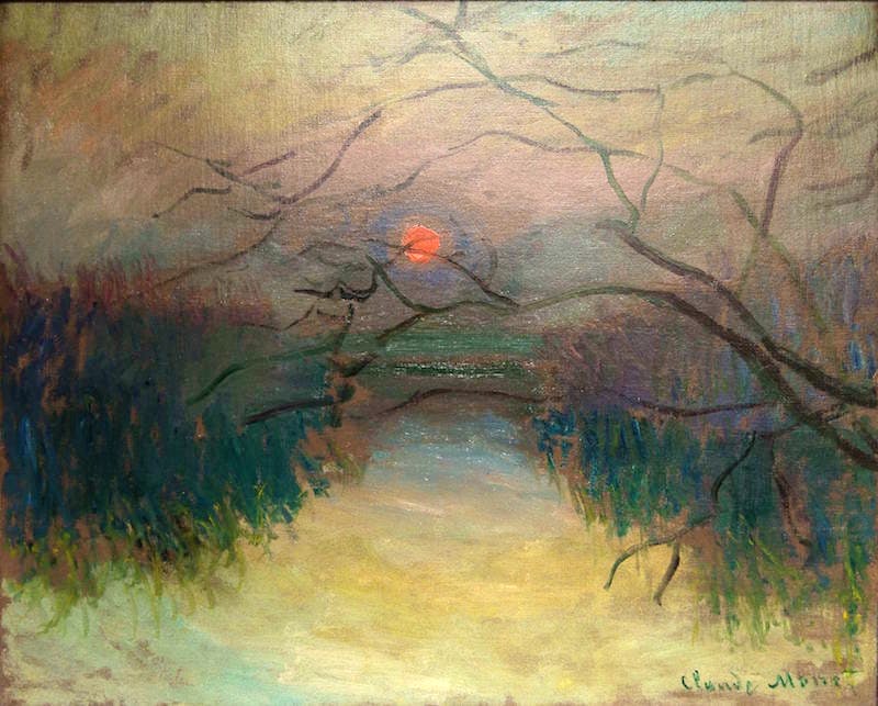Sunset (1880) - Claude Monet Tablo