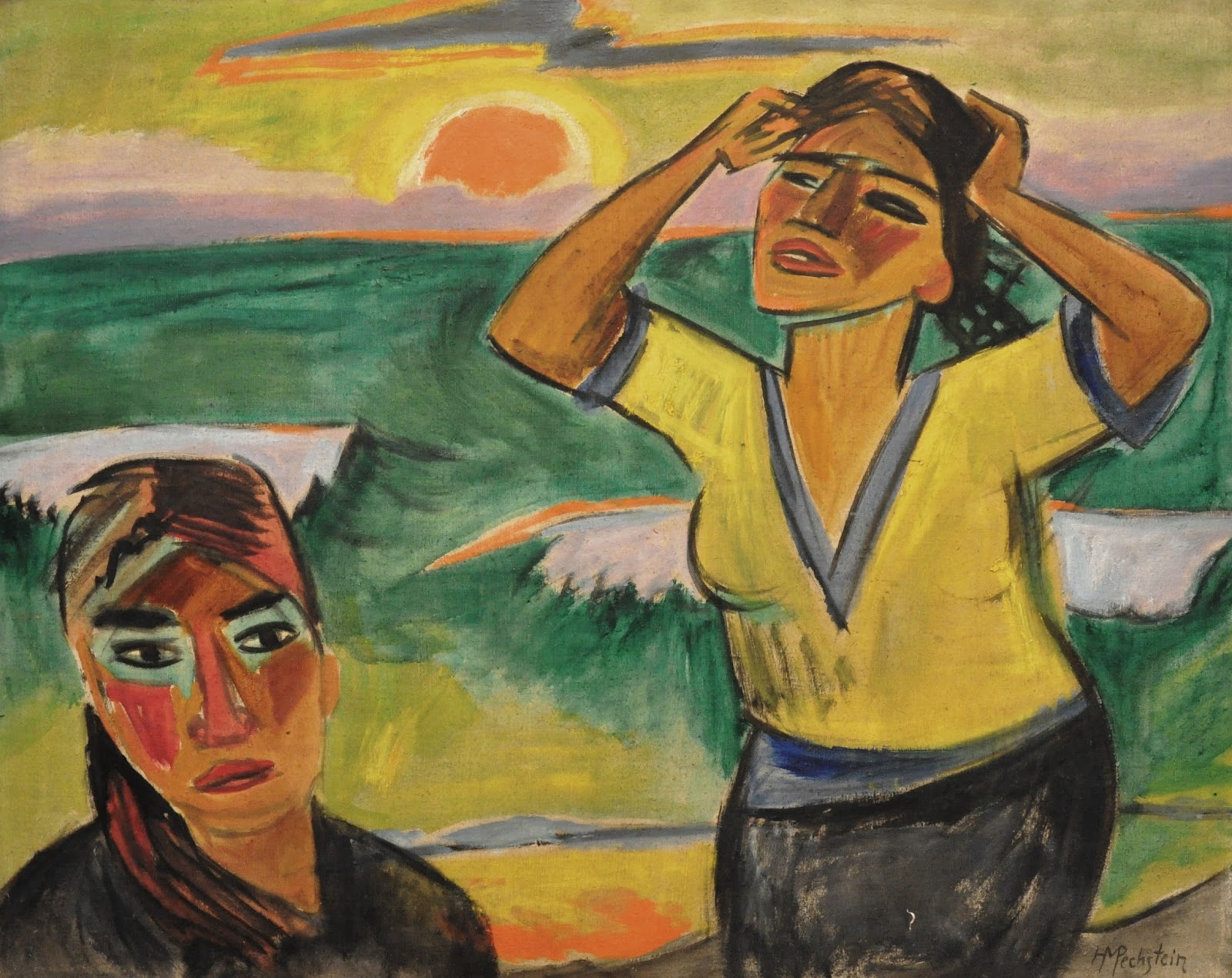 Sunset (1921) - Max Pechstein Tablo