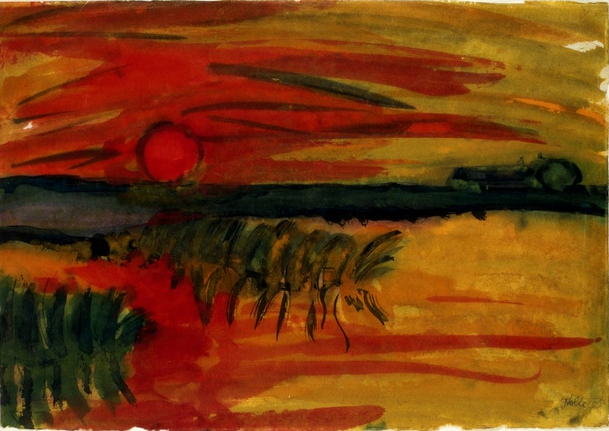Sunset - Emil Nolde Tablo