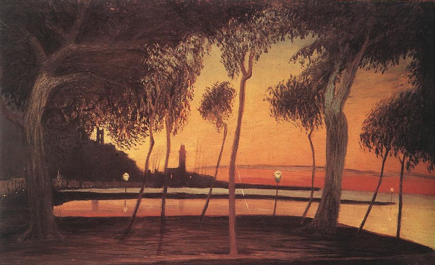 Sunset Over the Bay of Naples (1901) - Tivadar Kosztka Csontváry Tablo