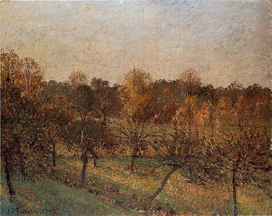 Sunset at Eragny (1902) - Camille Pissarro Tablo