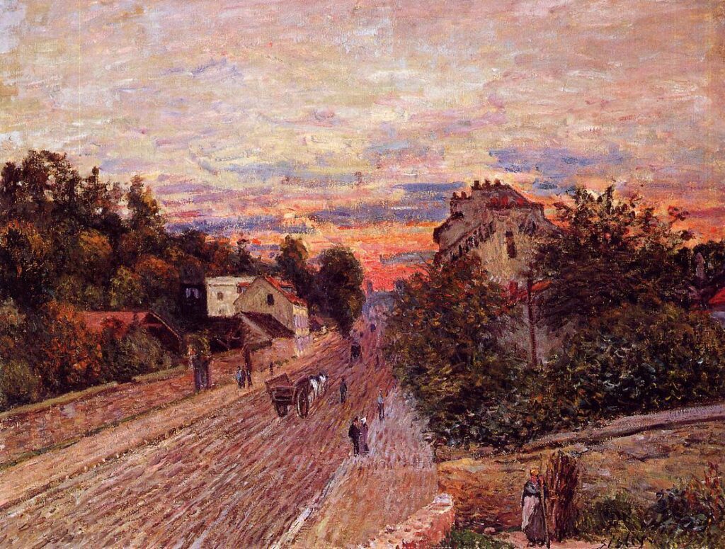 Sunset at Port Marly (1876) - Alfred Sisley Tablo