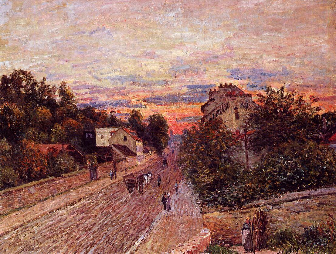 Sunset at Port Marly (1876) - Alfred Sisley Tablo