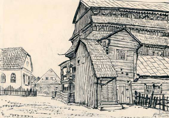 Synagogue - Mstislav Dobuzhinsky Tablo