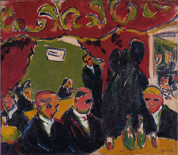 Tavern (1909) - Ernst Ludwig Kirchner Tablo