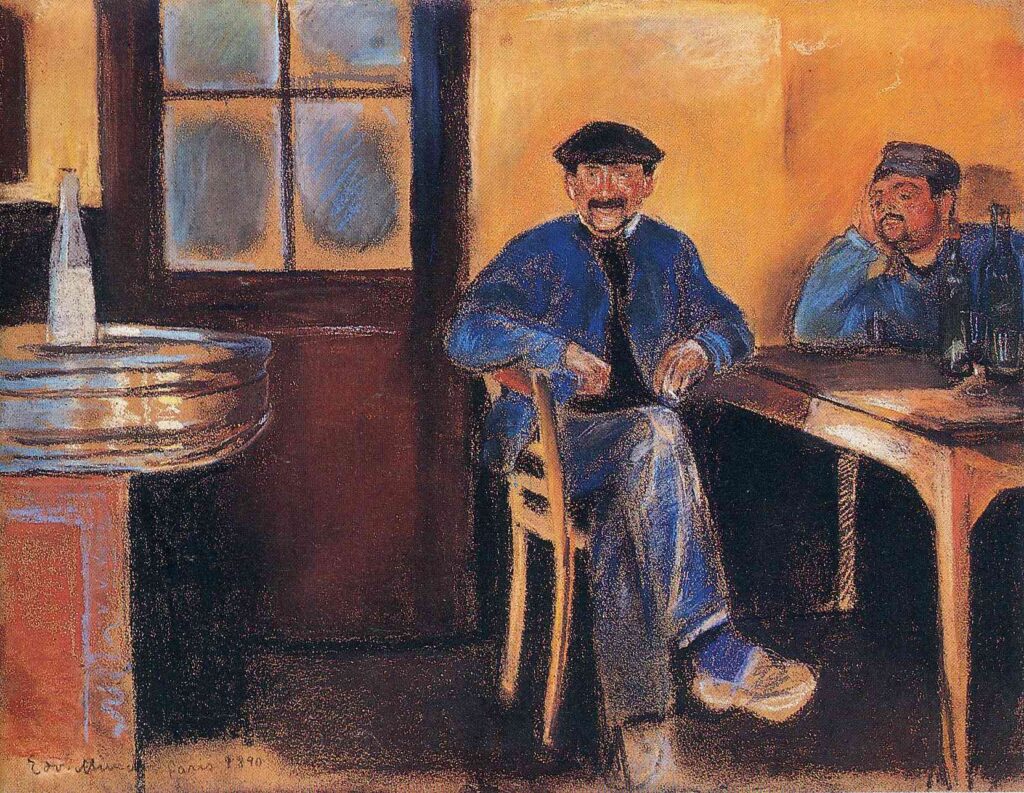 Tavern in St. Cloud (1890) - Edvard Munch Tablo