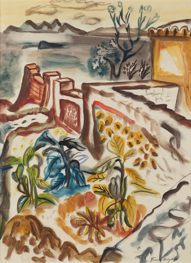 Terrace Garden, Ibiza (1933) - Frances Hodgkins Tablo
