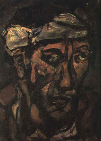 Tete douvrier (le blesse) (1911) - Georges Rouault Tablo