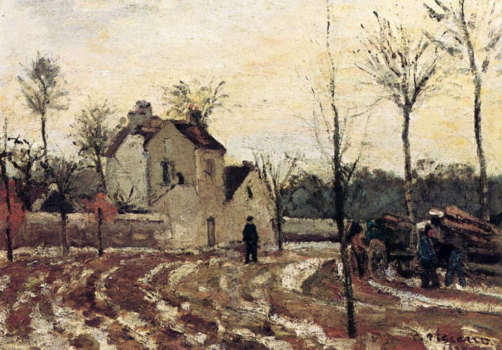 Thaw, Pontoise (1872) - Camille Pissarro Tablo
