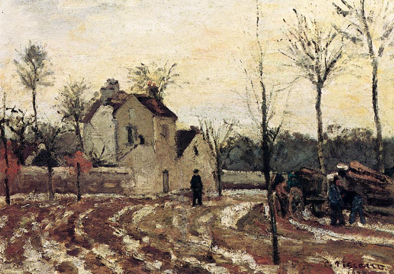 Thaw, Pontoise (1872) - Camille Pissarro Tablo