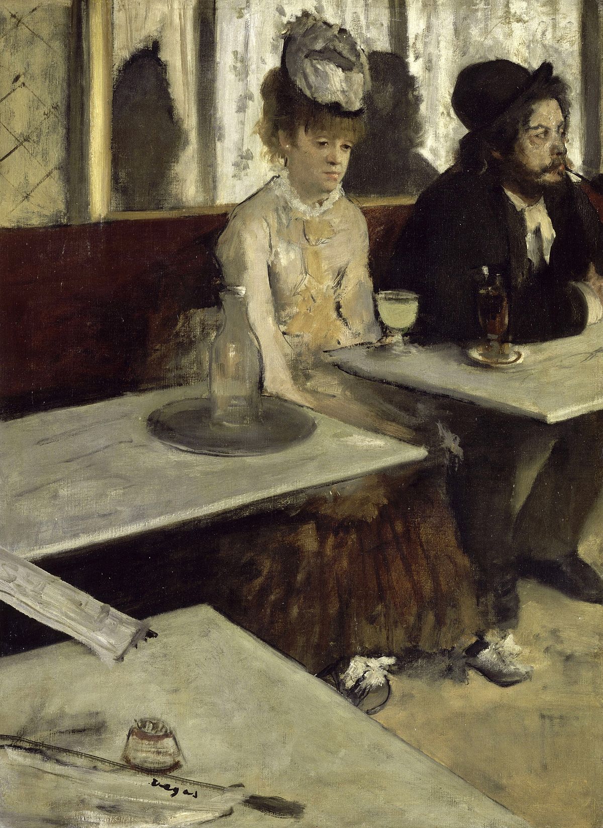 The Absinthe Drinker (1876) - Edgar Degas Tablo
