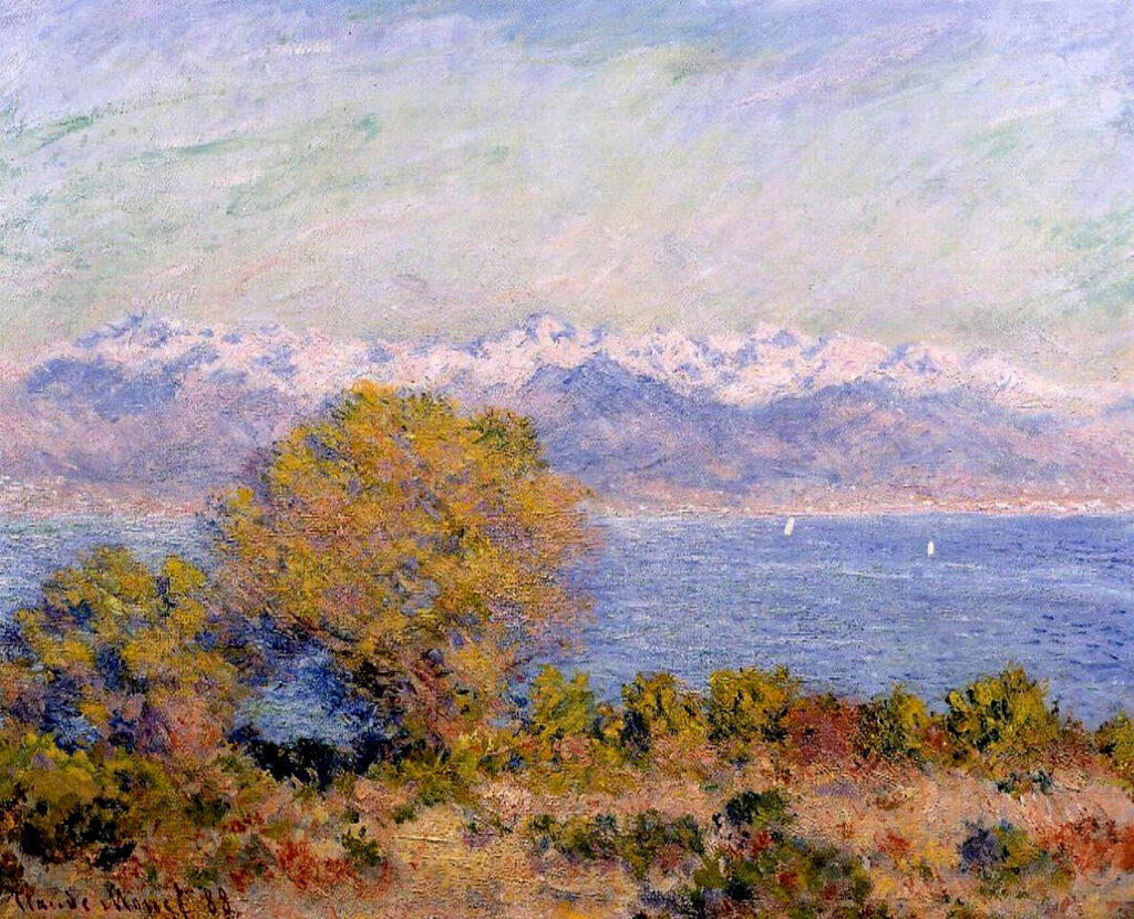 The Alps Seen from Cap d'Antibes (1888) - Claude Monet Tablo