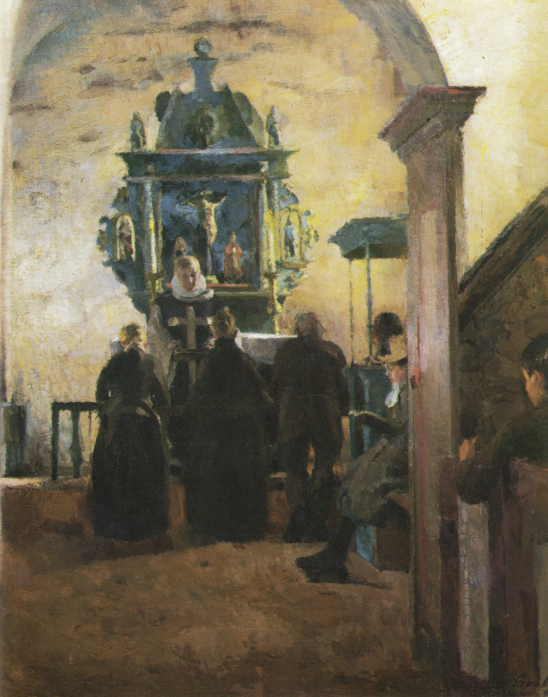 The Altar at Tanum Church in Bærum) (1891) - Harriet Backer Tablo