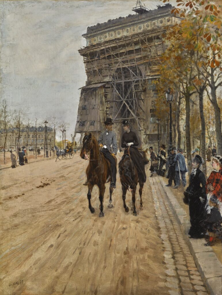 The Arc de Triomphe, Paris (1875) - Giuseppe De Nittis Tablo