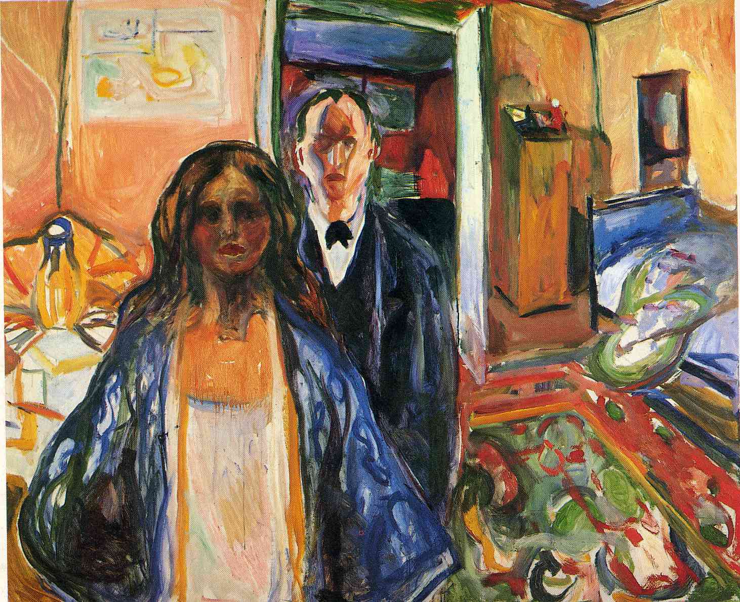 The Artist and His Model (1919) - Edvard Munch Tablo
