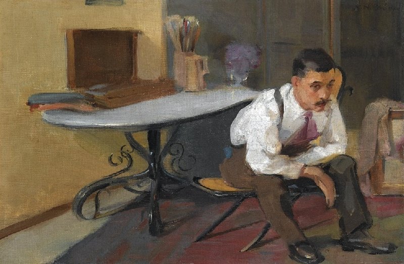 The Artist in his Studio - Nikolaos Lytras Tablo