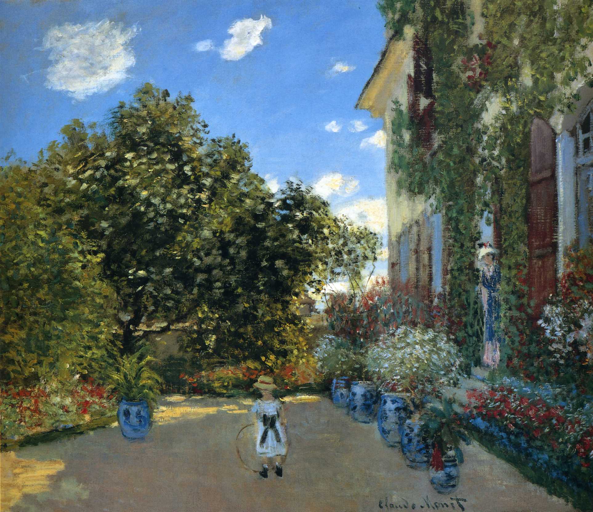 The Artist's House at Argenteuil (1873) - Claude Monet Tablo